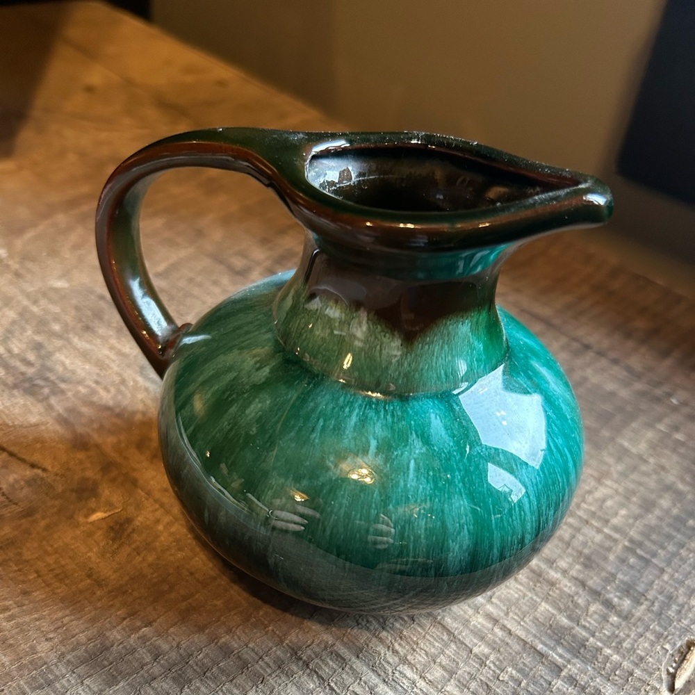 Blue mountain small pitcher Jug Green